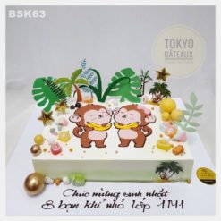 Bánh sinh nhật Hai chú khỉ con