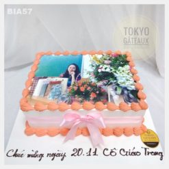 Bánh sinh nhật In ảnh nơ hồng