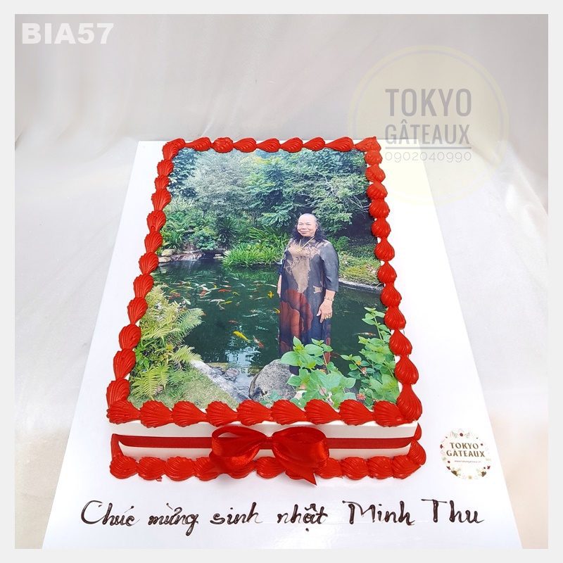 Bánh sinh nhật In Ảnh Nơ Hồng