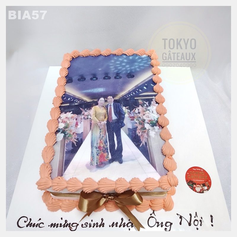 Bánh sinh nhật In Ảnh Nơ Hồng