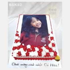 Bánh sinh nhật In ảnh hoa vàng