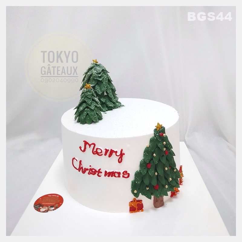 BGS44 - Bánh sinh nhật Merry Christmas sz18 cao 10cm