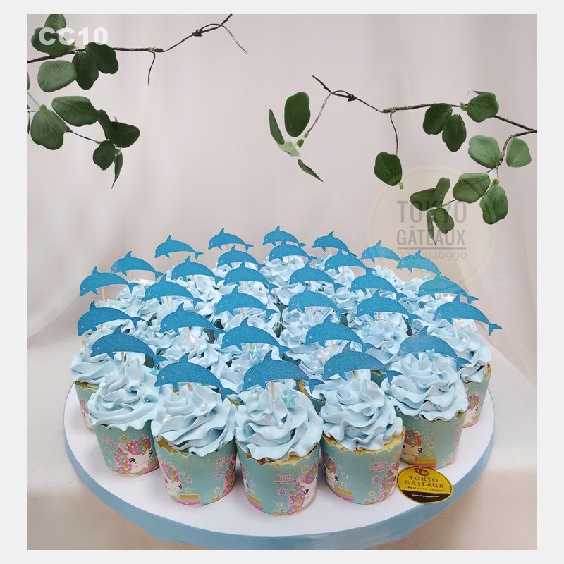Set Cupcake Dolphins