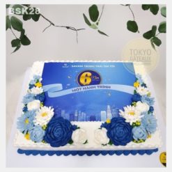 Bánh sinh nhật In Ảnh Hoa Kem Tươi