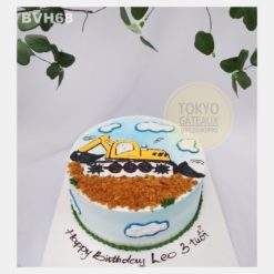 Bánh sinh nhật Vẽ Hình Máy Xúc