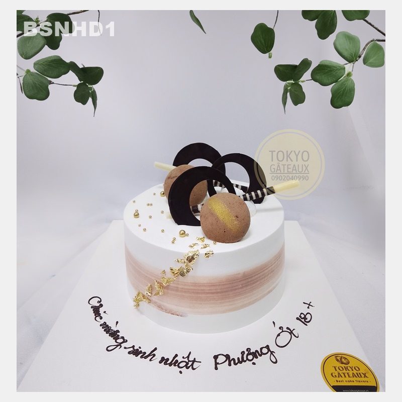 Bánh sinh Nhật Hiện Đại Mini Nâu
