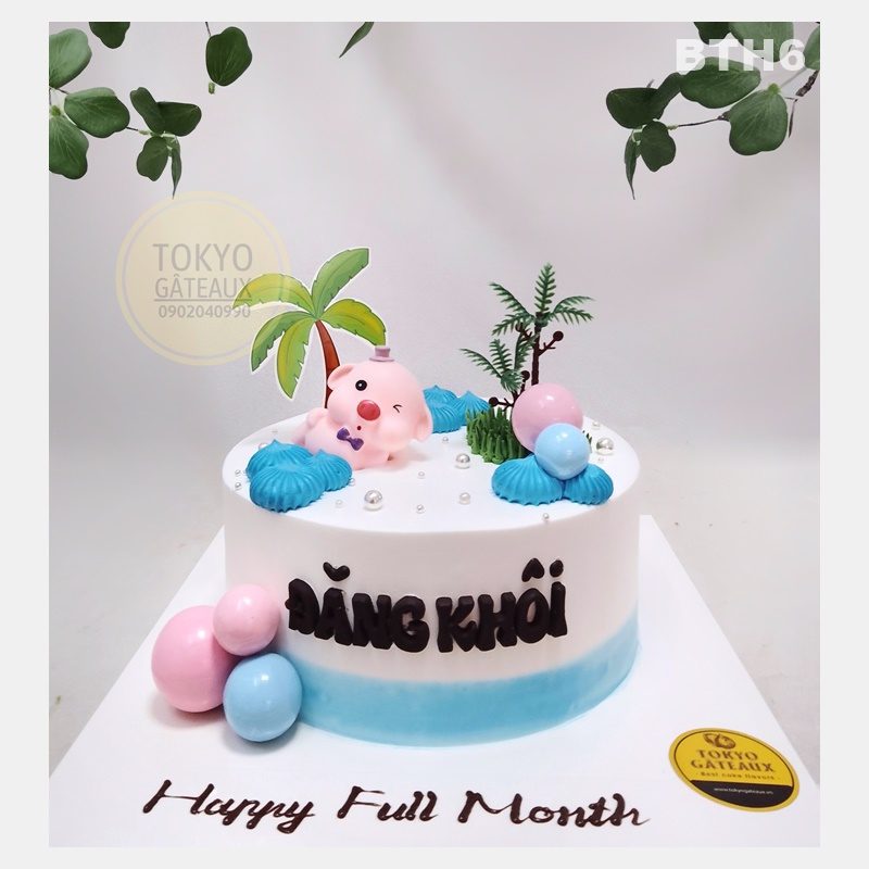 Bánh sinh nhật Heo Con Bên Bờ Biển