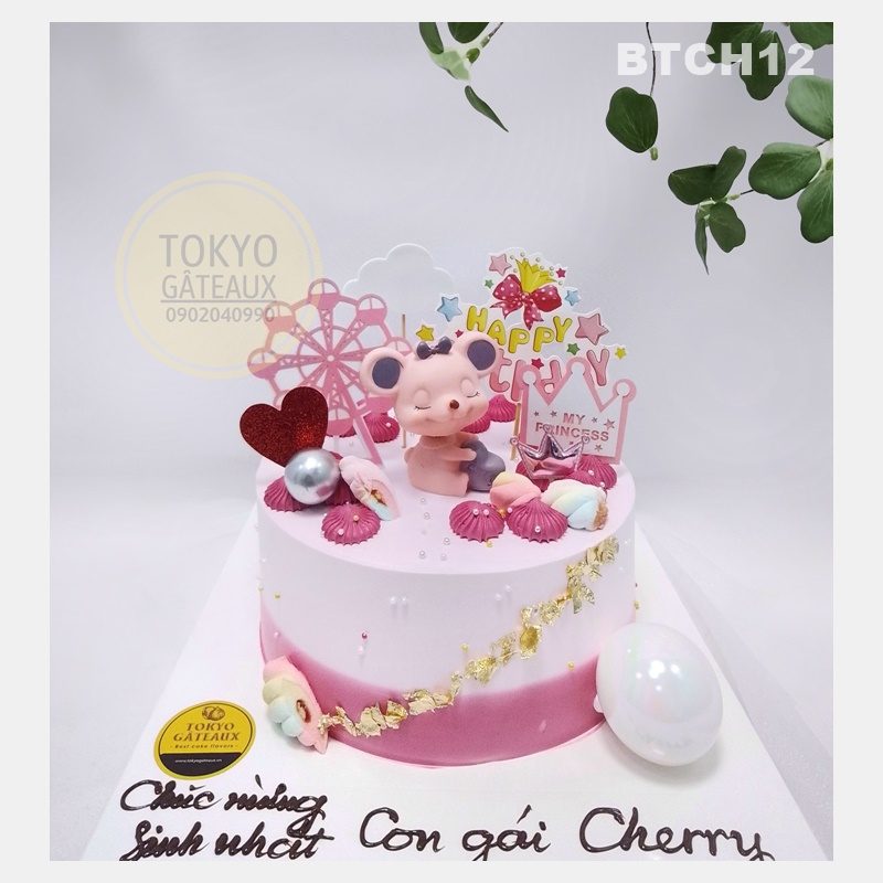 Bánh sinh nhật Bé Chuột Hồng Lucky
