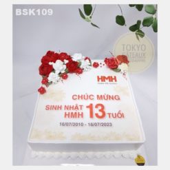 Bánh sinh nhật Hoa Kem Tươi In Ảnh