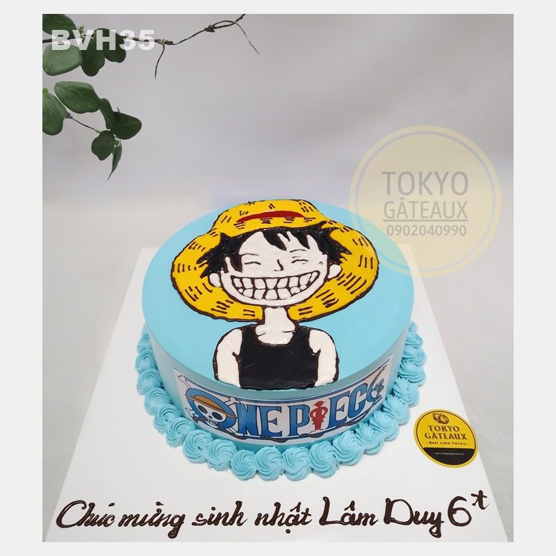 Bánh sinh nhật Vẽ hình Luffy