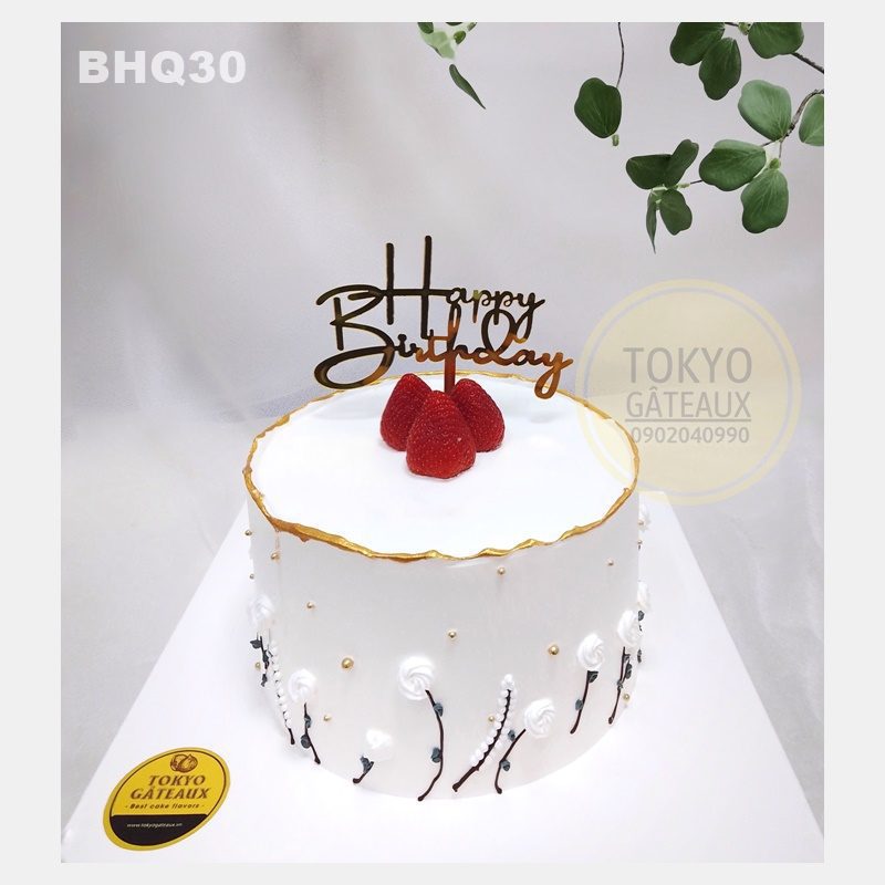 Bánh sinh nhật Dâu Tây Và Hoa Nhí