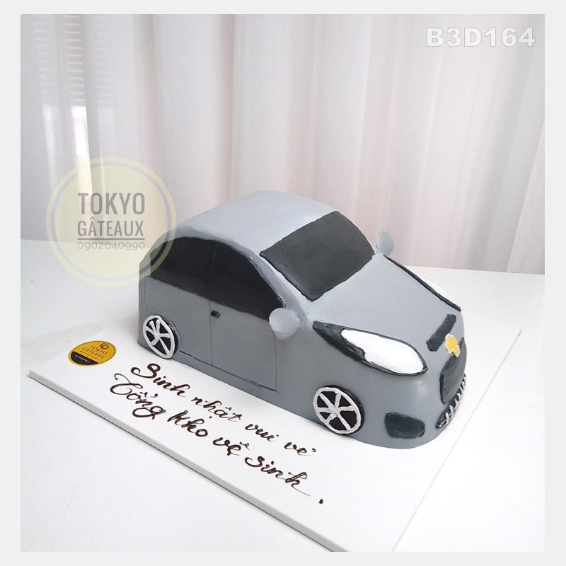 Bánh sinh nhật Oto Xám Bạc