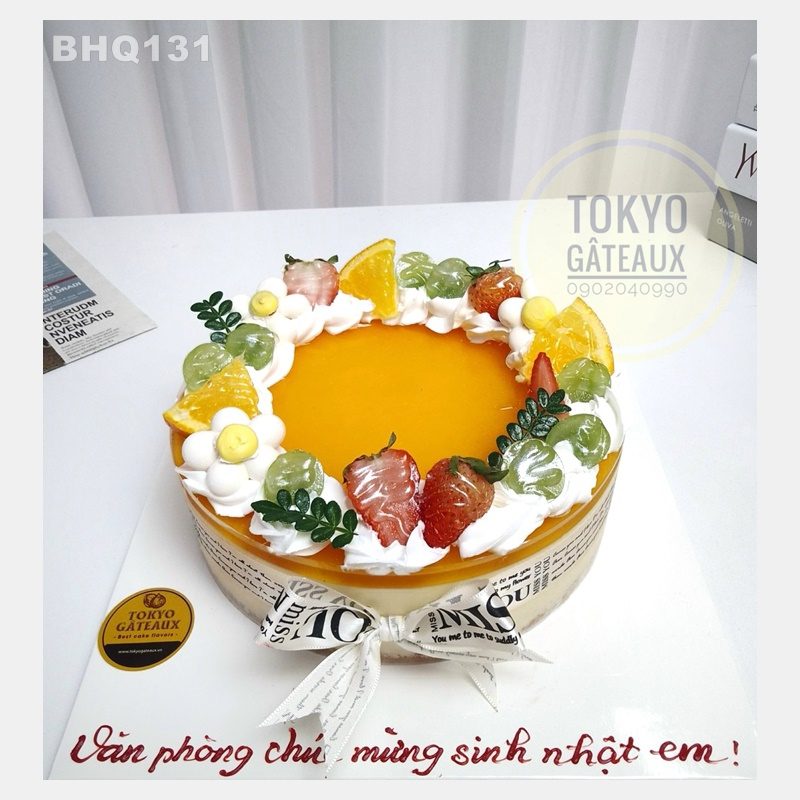 Bánh sinh nhật Mousse Chanh Leo Hoa Quả