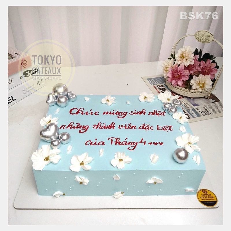 Bánh sinh nhật Hoa Sứ Trắng