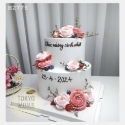 Bánh sinh nhật Hoa Trắng Sang Trọng