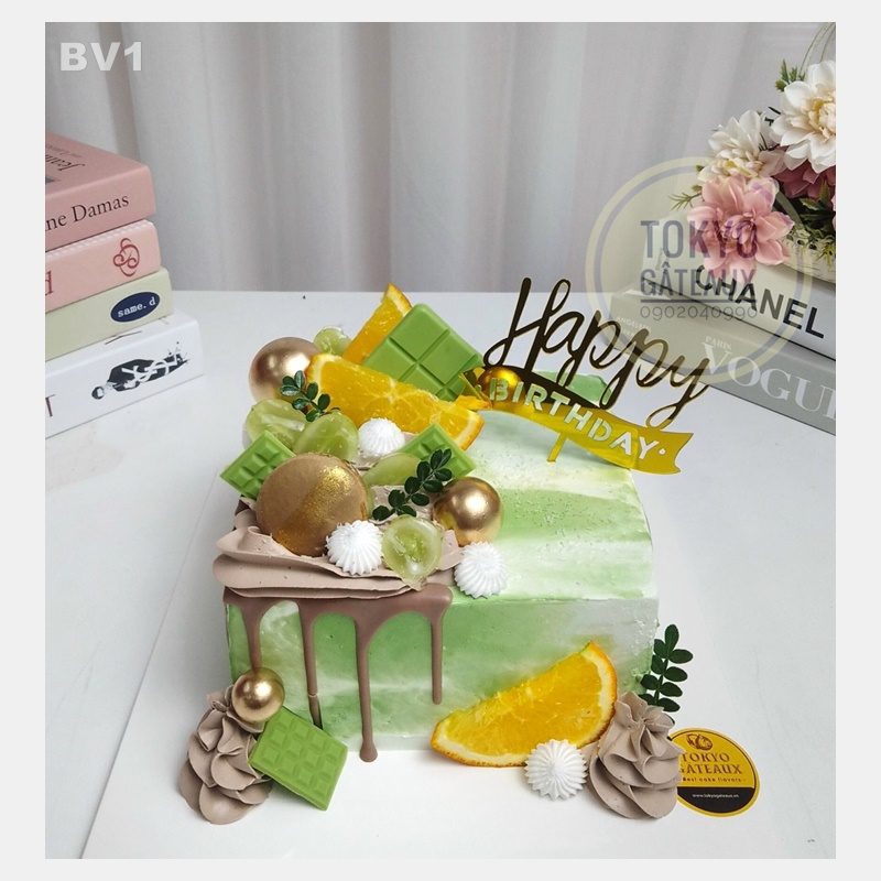 Bánh sinh nhật Nho Matcha