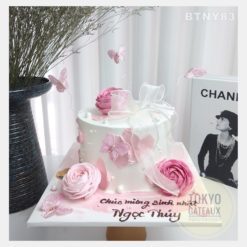 Bánh sinh nhật Bướm Lượn Vườn Hồng
