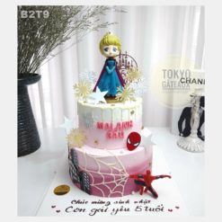 Bánh sinh nhật Công Chúa Elsa Và Người Nhện