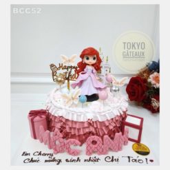 Bánh sinh nhật Ariel Váy Hồng