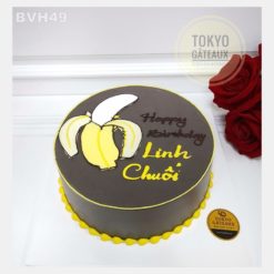 Bánh sinh nhật Vẽ Hình Quả Chuối