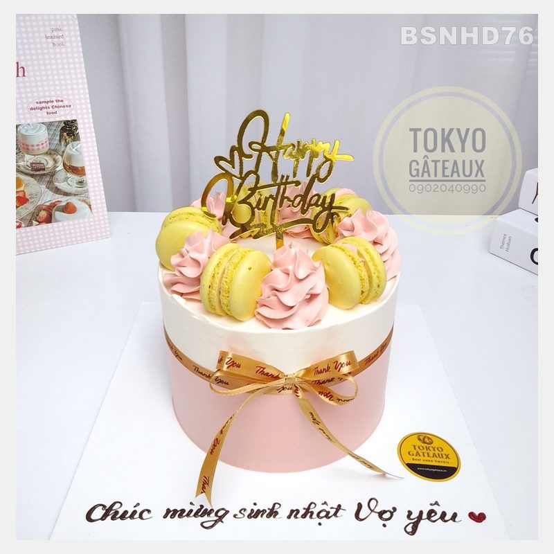 Bánh sinh nhật Yellow Macaron