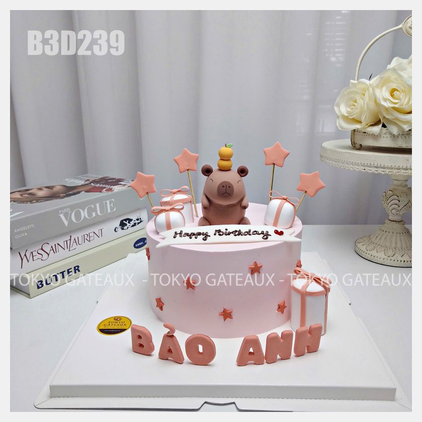 Bánh sinh nhật Capybara ngôi sao