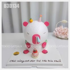 Bánh sinh nhật Capybara trắng