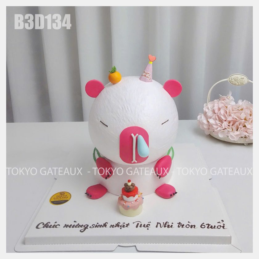 Bánh sinh nhật Capybara trắng