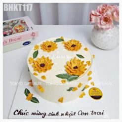 Bánh sinh nhật hoa hướng dương kem tươi