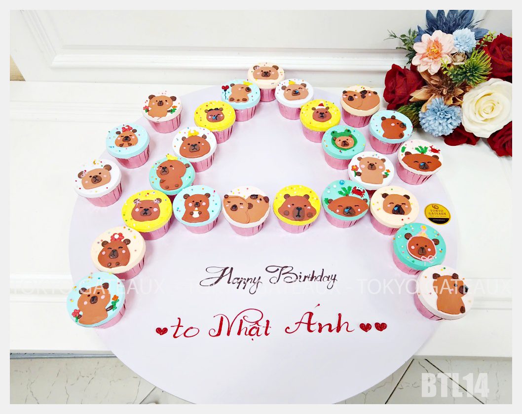 Set Cupcake Capybara