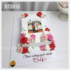 Bánh sinh nhật Hoa phối màu