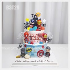 Bánh sinh nhật Siêu anh hùng 3 tầng