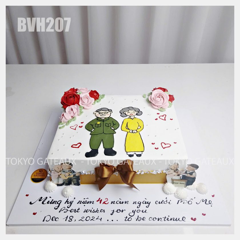 Bánh kỉ niệm Bố Mẹ bên nhau