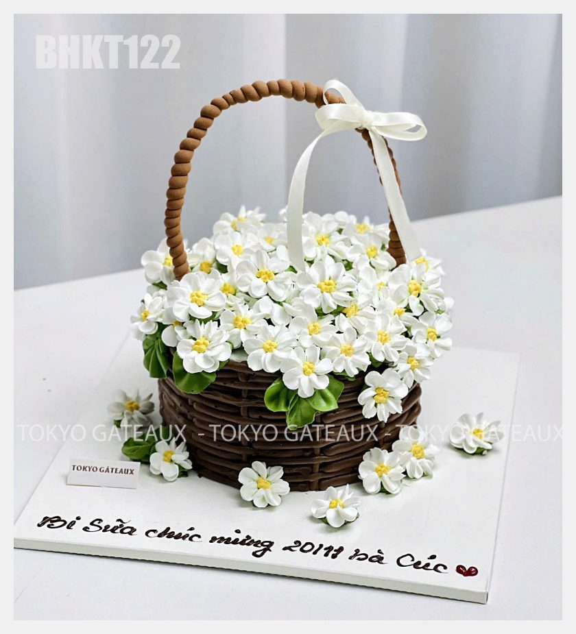 Bánh sinh nhật Cúc Họa Mi kem tươi