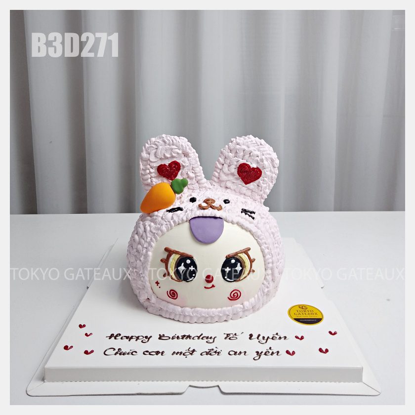 Bánh sinh nhật Baby Three Thỏ Hồng