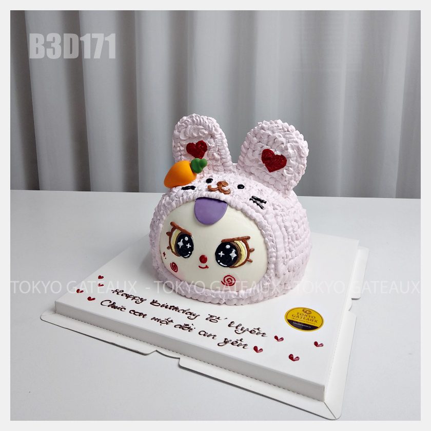 Bánh sinh nhật Baby Three Thỏ Hồng