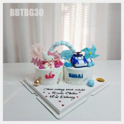 Bánh sinh nhật Hello Kitty & Ô Tô Xanh