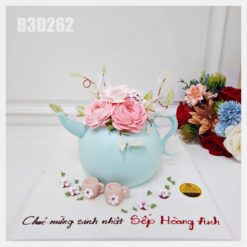 Bánh sinh nhật Ấm Trà Hoa Hồng